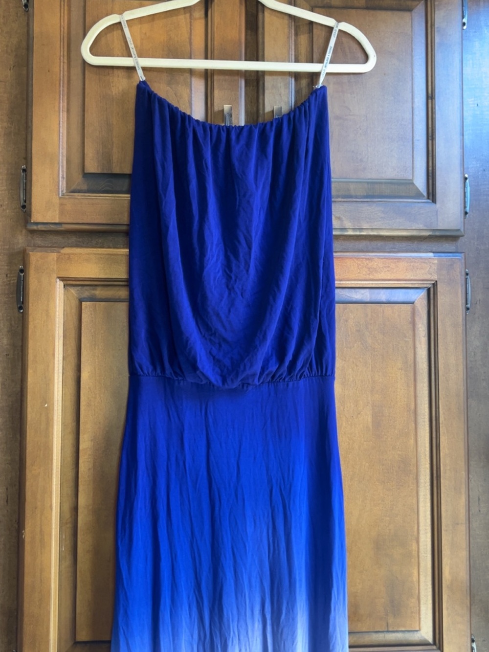 Young Fabulous & Broke Blue Ombre Strapless Maxi Dress XS - Picture 4 of 7